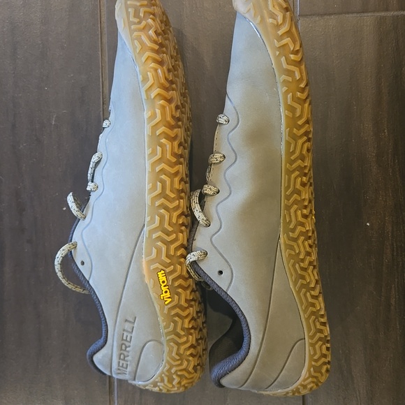 Merrell Vapor Glove 6 LTR Leather Barefoot Trainers Sz 9.5  Olive NWOT - Picture 7 of 8